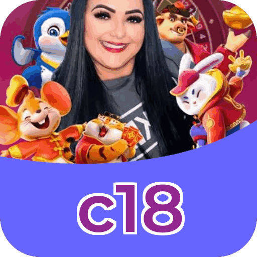 Plataforma c18 mostrando interface moderna, jogos certificados e recursos de segurança licenciados